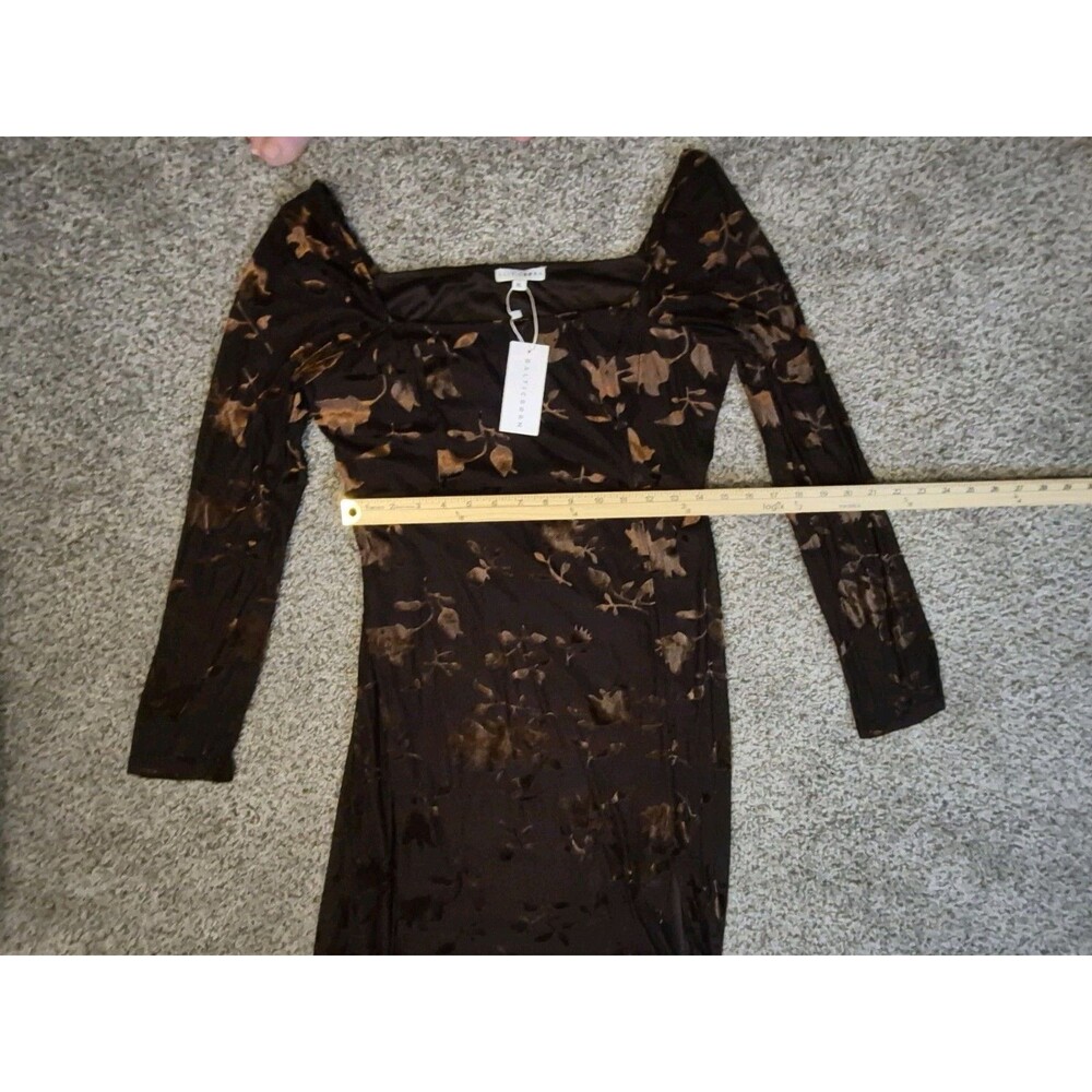 NWT Baltic Born XL Tamara Dress Velvet Burnout Deep Plum Bronze Fairy Grunge - Picture 7 of 12